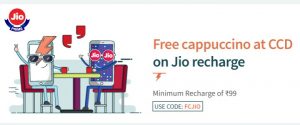Freecharge free Cappuccino Jio Prime