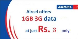 Aircel Rs 3 plan